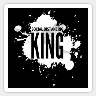 Social Distancing King Sticker